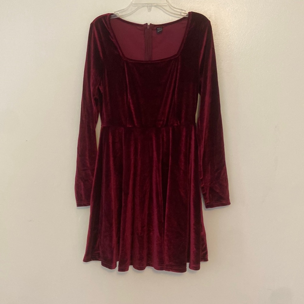Rich red velvet dress!